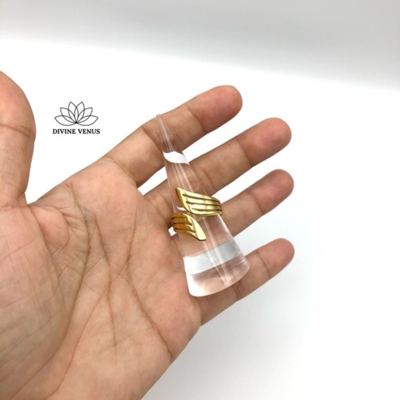 Cuff Finger Ring | Gold Plated Stainless Steel - Picture 4 of 6